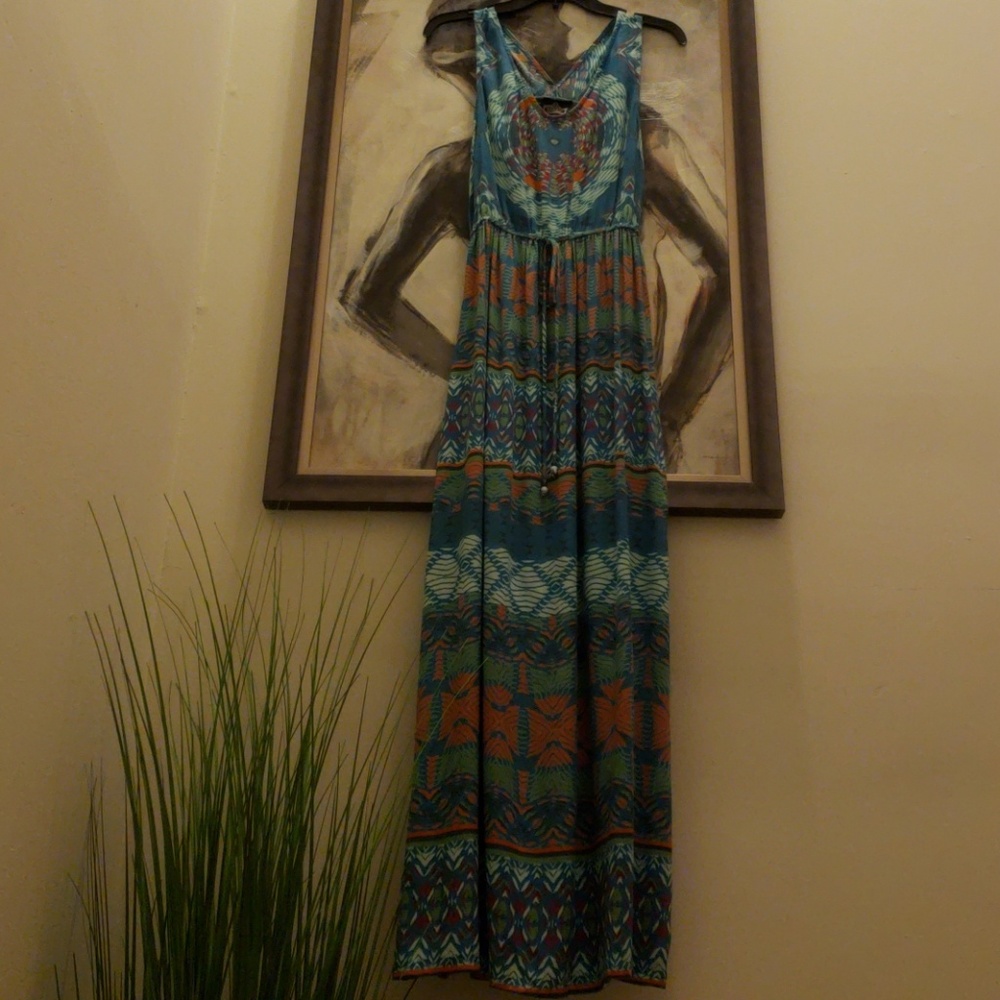 Multi-colored Maxi Dress (M)